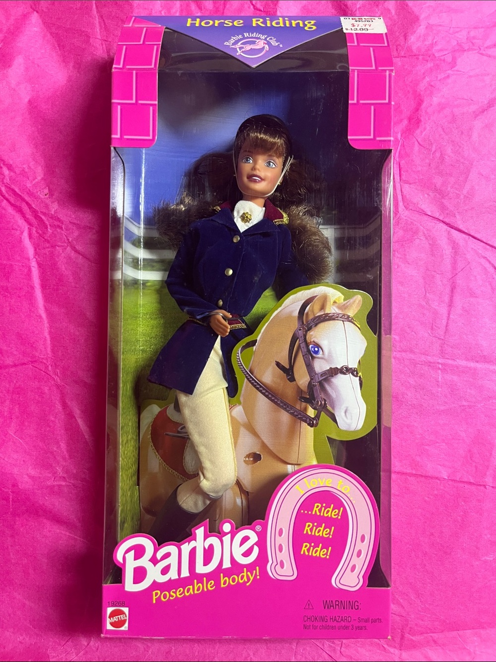 1997 Mattel Barbie Riding Club "Horse Riding" Doll Poseable Body NRFB
